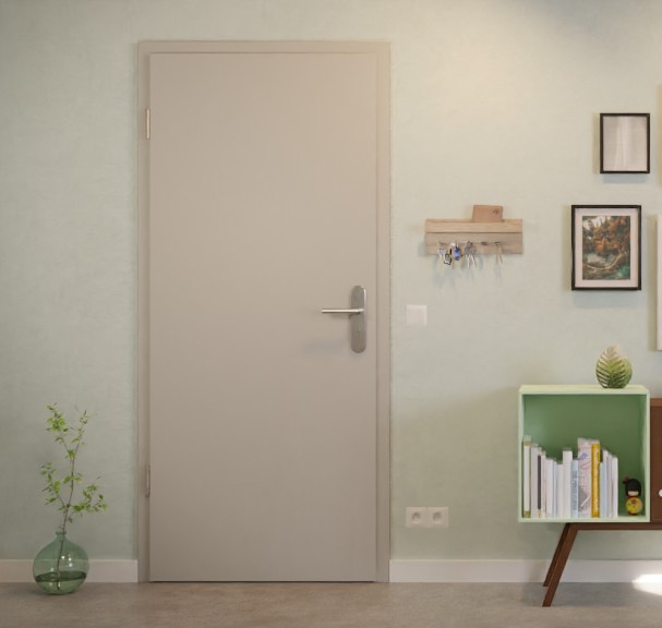 Silbergrau Lebolit - Wohnungseingangstür