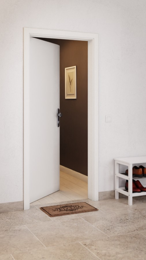 Weiss 9016 Lebolit - Wohnungseingangstür
