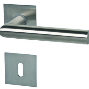 Ronny II Square-R Edelstahl-sat. Zimmertürgarnitur Plano