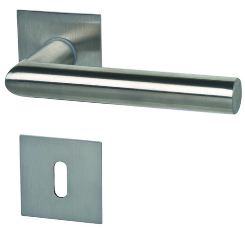 Ronny II Square-R Edelstahl-sat. Zimmertürgarnitur Plano