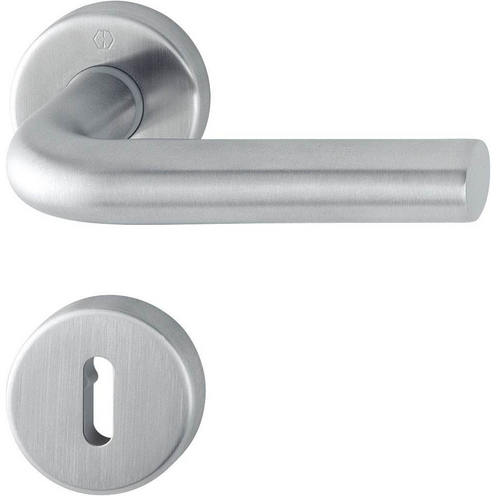 Innentür-Drücker Bonn Edelstahl Rundrosette